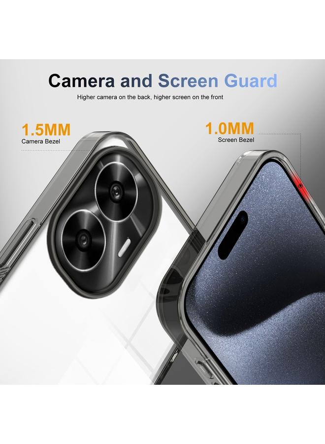 اس-توب جراب لهاتف Realme C55، جراب هاتف هجين من مادة TPU من الأكريليك الشفاف المقاوم للانزلاق، مقاس 2.5 مم - Image 2