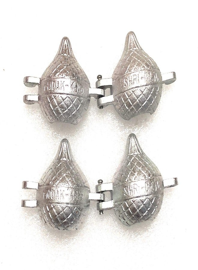 DiBha Combo of 2 Piece Aluminium Modak & Gujiya Mould, Silver (Medium Size) - Image 2