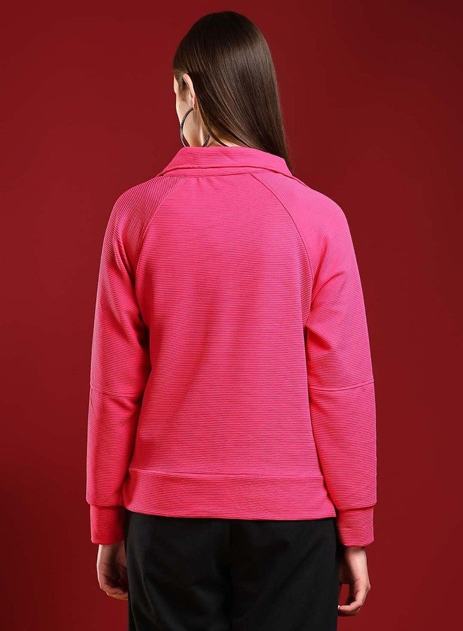 KOTTY Women's Solid Paradise Pink Stylish Sweatshirt(Pink,S)-KTTWOMENSWEATSHIRT411S - Image 5