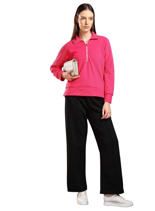 KOTTY Women's Solid Paradise Pink Stylish Sweatshirt(Pink,S)-KTTWOMENSWEATSHIRT411S - Image 1