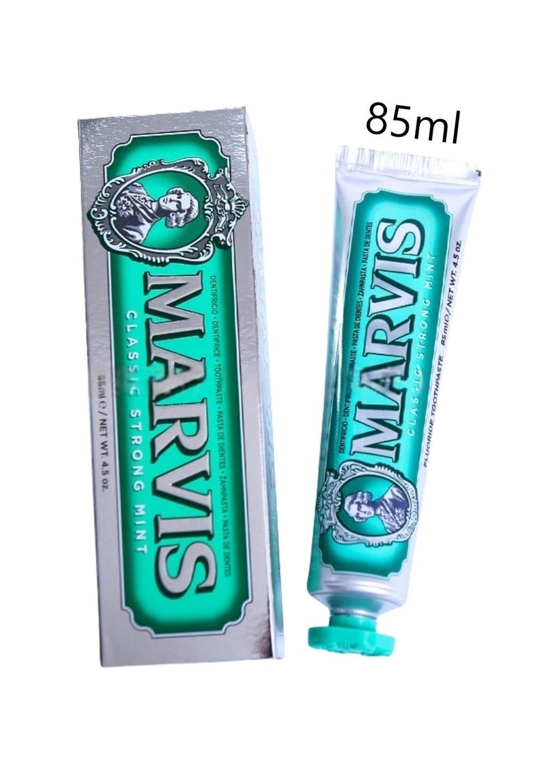 Marvis Powerful Mint Toothpaste, Powerful Stain Remover, Green, 85ml
