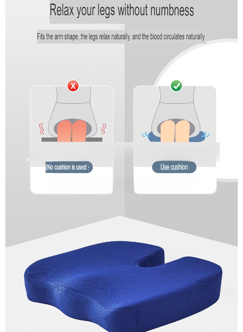 AROAQ Seat Cushion, Orthopedic Chair Pad Pain Relief Memory Foam Cushion,  Ergonomic U Shape Design Non-slip Cooling Gel Pad Seat Cushion, For Back Pain Relief, (Naked Core [excluding Jacket])  - Image 3