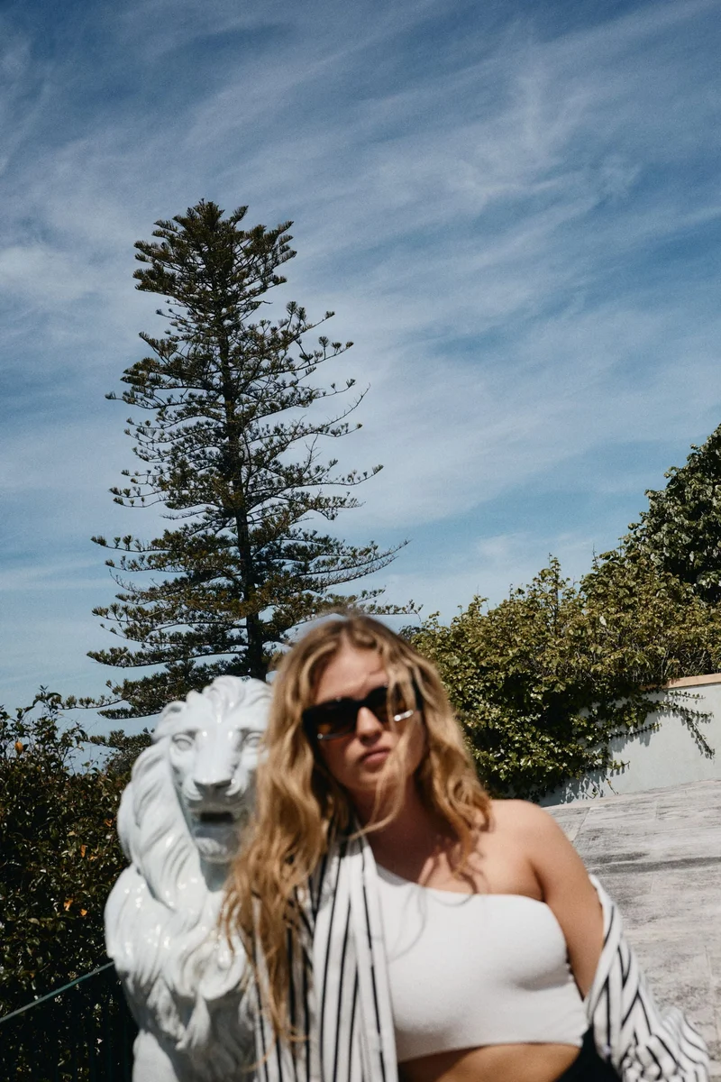 H&M Padded-cup High-leg swimsuit