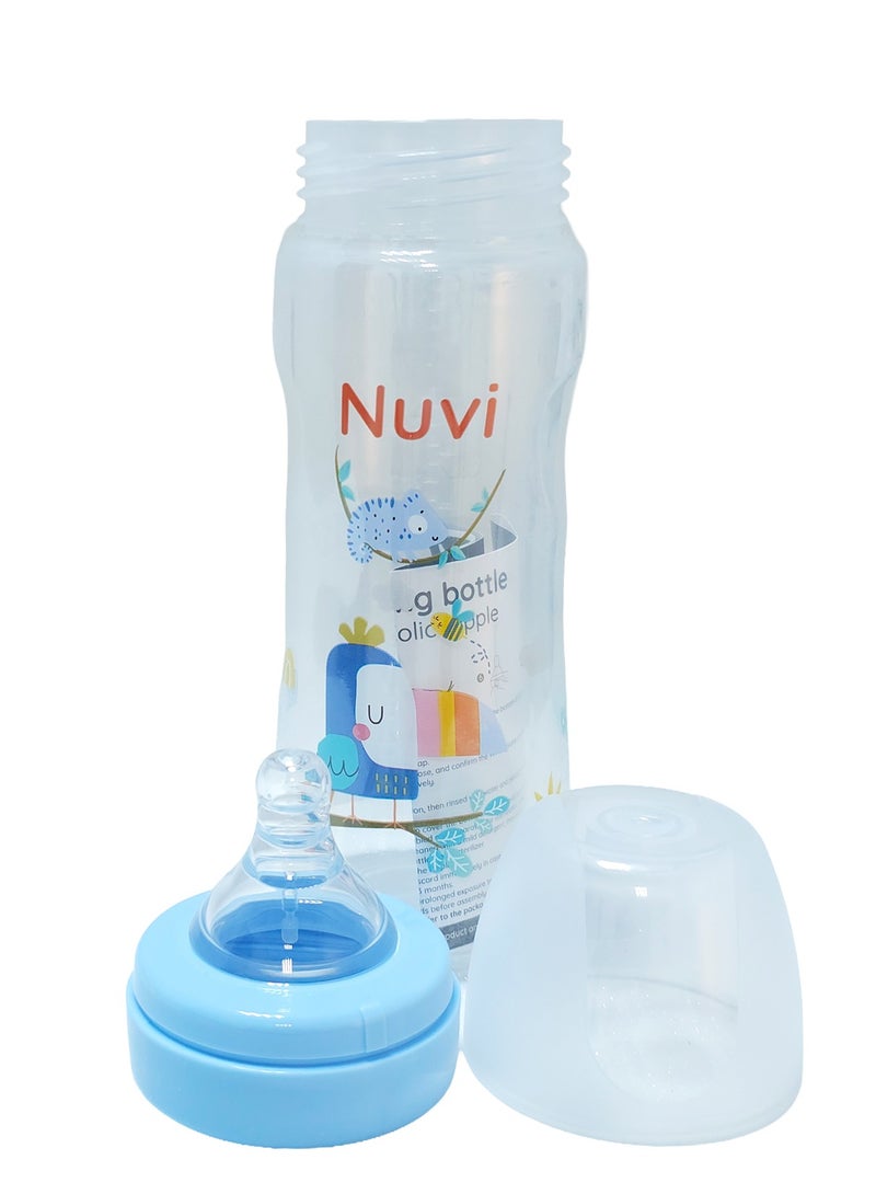 نوفي زجاجة رضاعة بلاستيكية واسعة العنق من نوفي للأطفال الرضع، سعة 330 مل - Image 4
