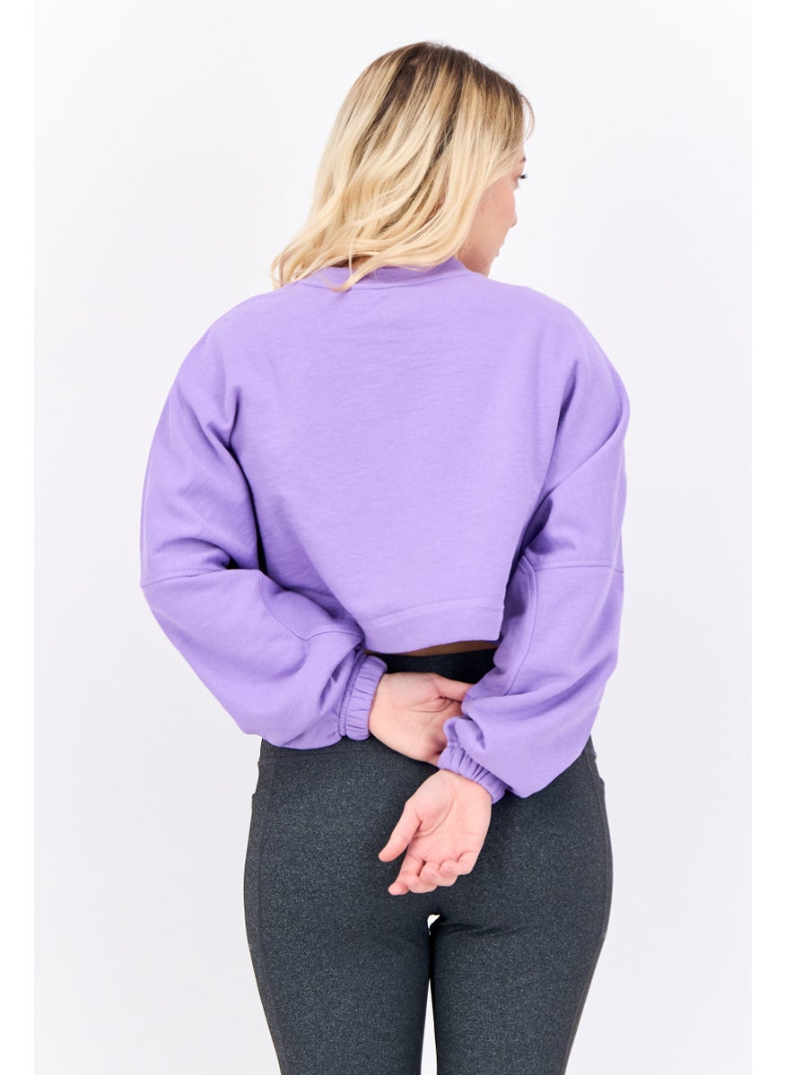 Women Sportswear Fit Long Sleeves Outdoor Sweatshirt, Purple - pzsku/Z9BD3747A1634B1EB7C80Z/45/_/1737642195/2900317f-1808-4564-81f9-ebaebb480dee