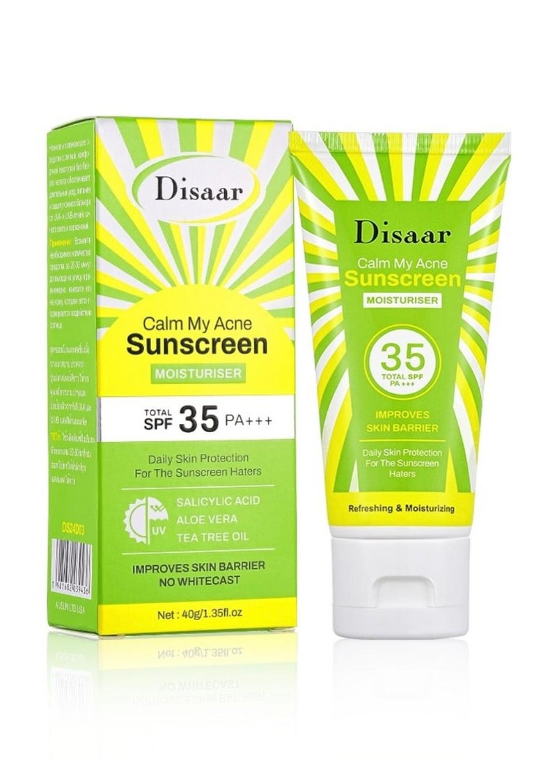 Calm My Acne Sunscreen Moisturiser Spf 35 PA 40 g