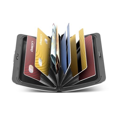 ÖGON -DESIGNS- أوجون -تصاميم- حافظة بطاقات من الألمنيوم مع قفل معدني، حماية RFID ضد الاحتيال وإلغاء المغنطة، محفظة مدمجة، نموذج سمارت كيس أوسلو - Image 4