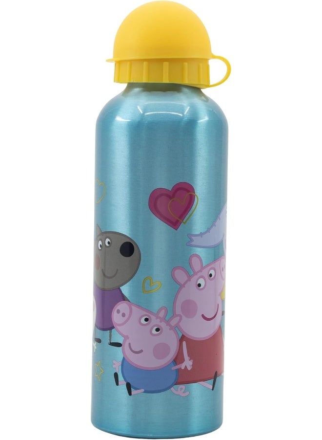 STOR Peppa Pig Reusable Aluminium Water Bottle 530ml - Image 1