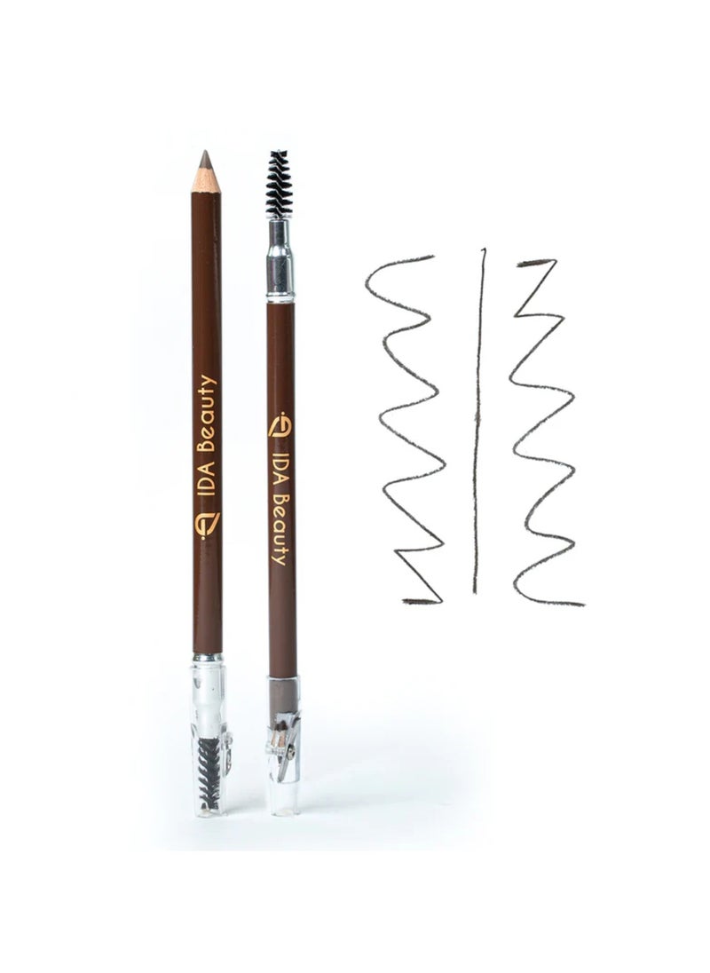 IDA Beauty Double-Sided Wooden Eyebrow Pencil | Waterproof, Smudge-Proof, 24-Hour Wear | Vitamin-Enriched, Vegan, Halal, Cruelty-Free  - Image 3