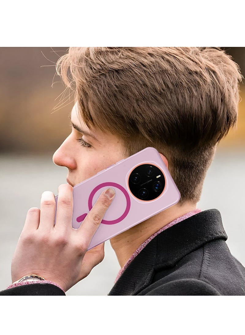 دبليو تيك غطاء حالة أنيق Magic7 Pro 5G 2024 هجين شفاف مع شحن مغناطيسي وحواف كاميرا مرتفعة (MCMPMN) - لون وردي فاتح - Image 5