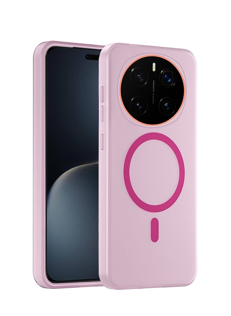 دبليو تيك غطاء حالة أنيق Magic7 Pro 5G 2024 هجين شفاف مع شحن مغناطيسي وحواف كاميرا مرتفعة (MCMPMN) - لون وردي فاتح - Image 1