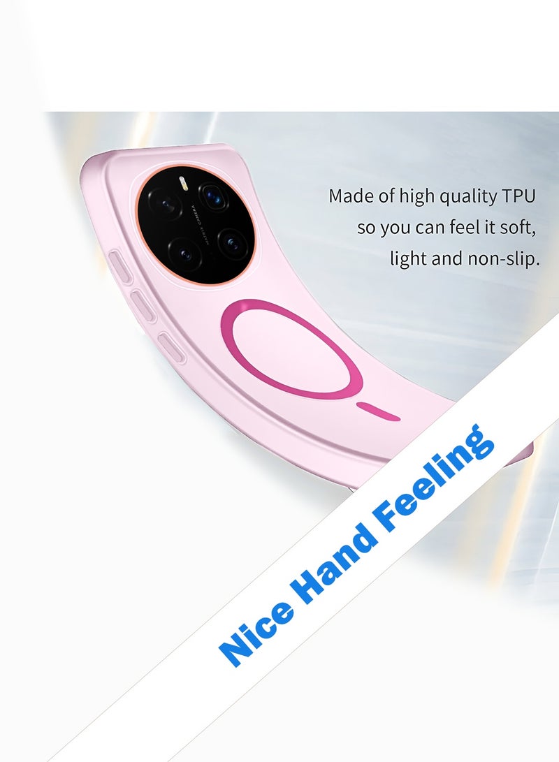 دبليو تيك غطاء حالة أنيق Magic7 Pro 5G 2024 هجين شفاف مع شحن مغناطيسي وحواف كاميرا مرتفعة (MCMPMN) - لون وردي فاتح - Image 3