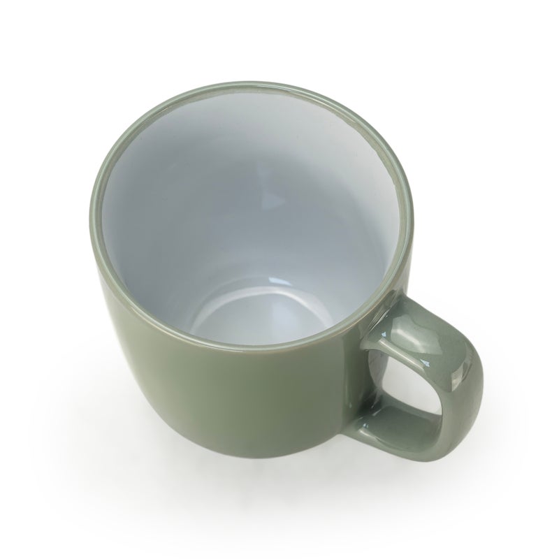 Cuisine Art Stoneware IVY 4PCS Mug Set | 420 ML Olive Green Coffee Mug Set | Durable Coffee Cup Set for Home & Office | Cups for Cappuccino, Latte, Tea & Cocoa Restaurant Coffee Mugs - Image 5