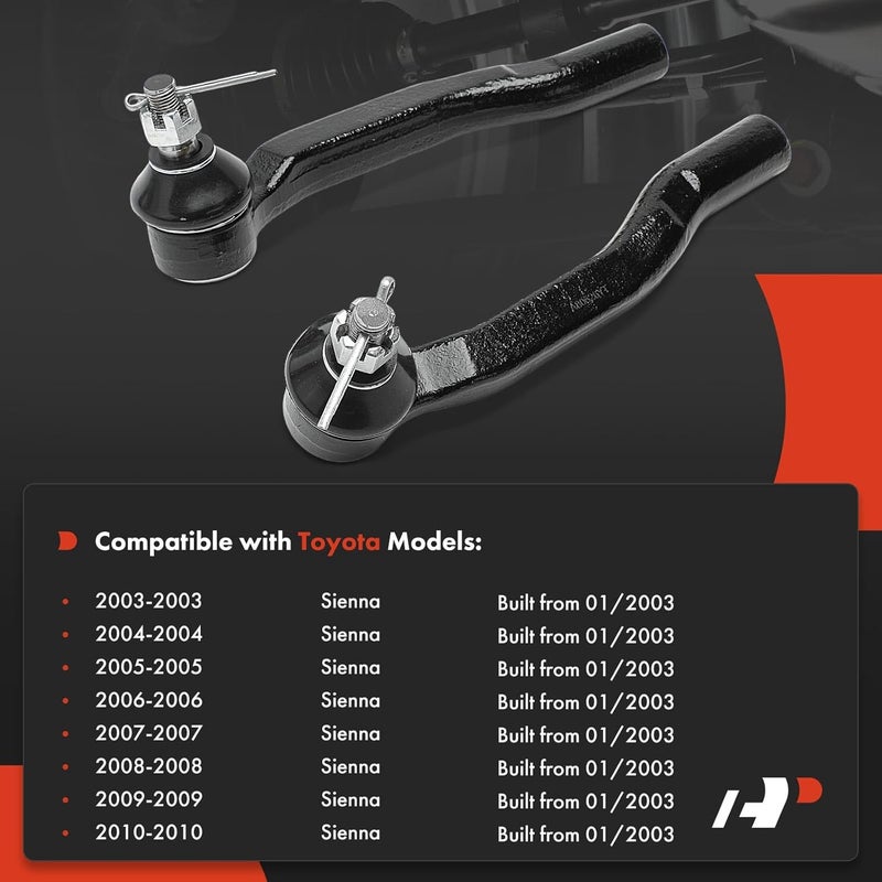 A-Premium Front Outer Tie Rod Ends for Toyota Sienna - Image 2