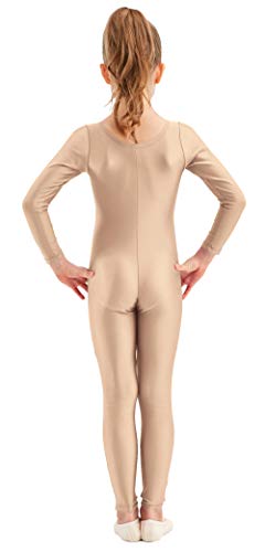 speerise Girls Unitards Gymnastics Long Sleeves Full Body Toddler Ballet Leotards for Kids Costumes, Flesh, M - Image 4