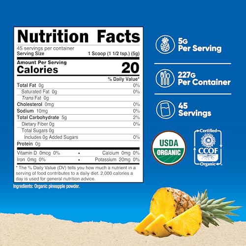 Nutricost Organic Pineapple Powder (8 OZ) - USDA Certified Organic, Pineapple Juice Powder, Gluten Free - Image 2