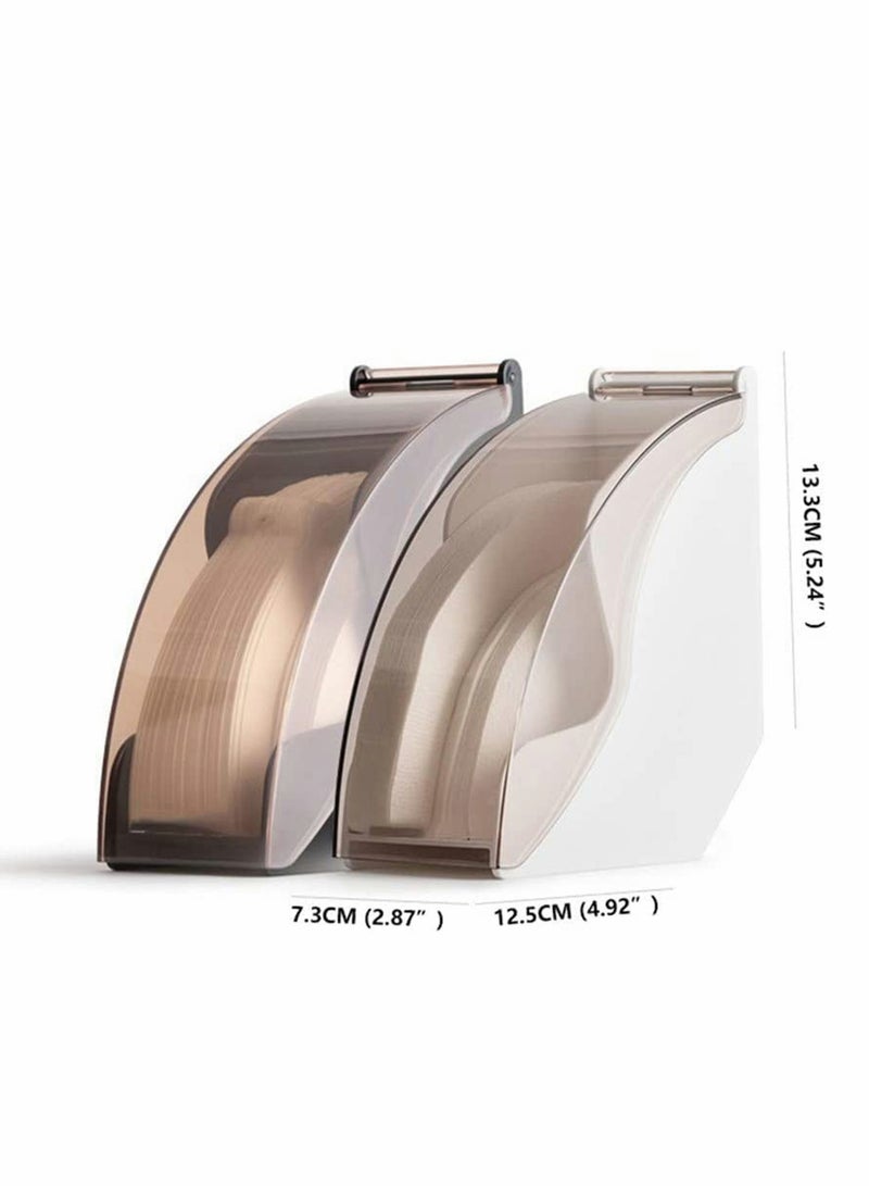 Excefore Coffee Filter Storage Box Acrylic Filter Paper Holder, V60 Filter Paper Fan Filter Paper Dust Box, Suitable Filter Paper Storage Container Stand for Coffee Shop Home Use, White - Image 5