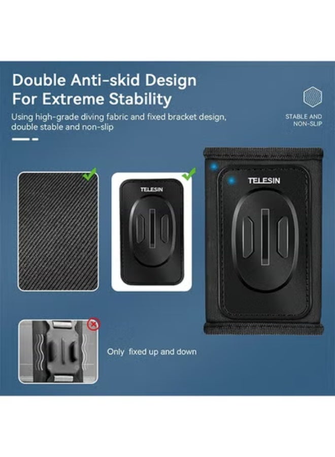 تيليسن حامل حقيبة ظهر يُثبّت على حزام الكتف، مزود بمشبك تثبيت وقاعدة محول ثلاثي القوائم سريعة الفك. - Image 5