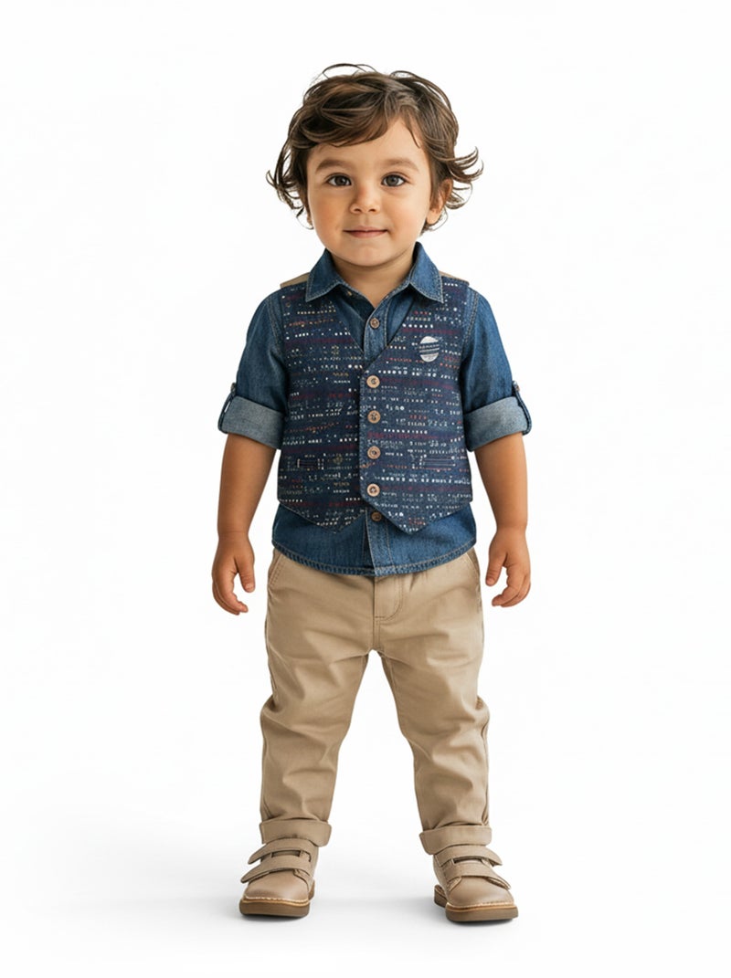 Hype Boys' top and bottom set, ages 3 to 12 months, 6176 - Image 1