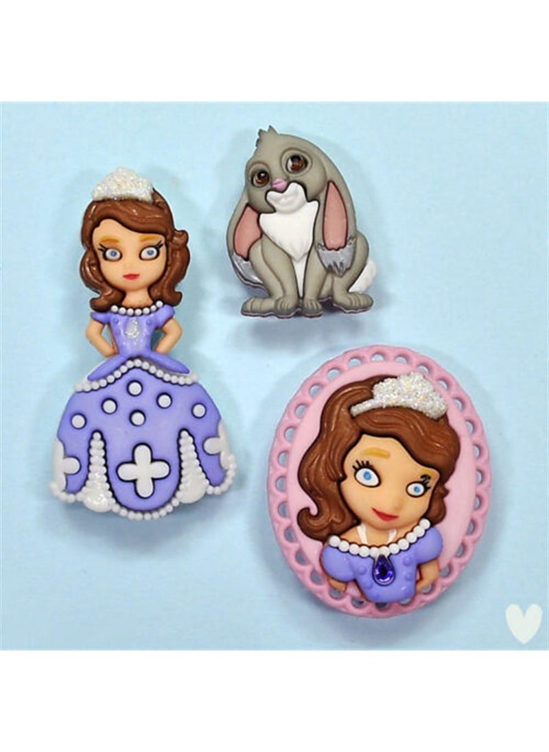 Dress It Up Decorative Toy Figure Button 7736 | Disney Special Series 