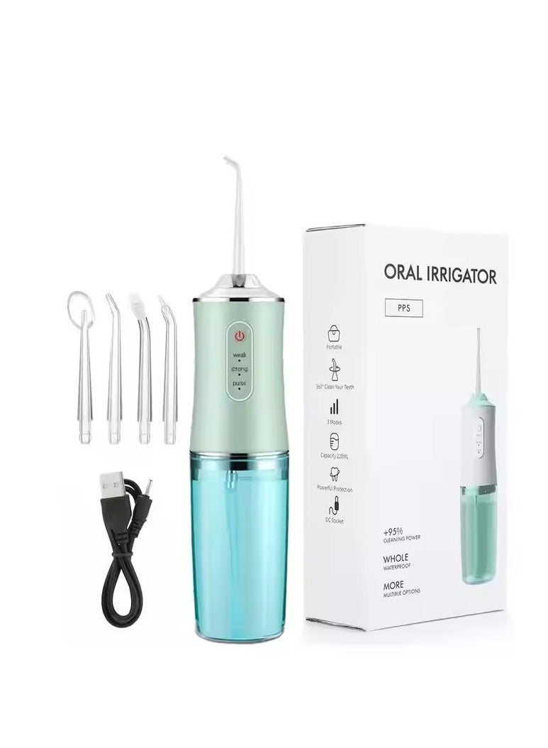 Generic Portable Water Dental Flosser with 3 Modes, Rechargeable Oral Irrigator, 4 Jets Teeth Cleaner  - Image 1