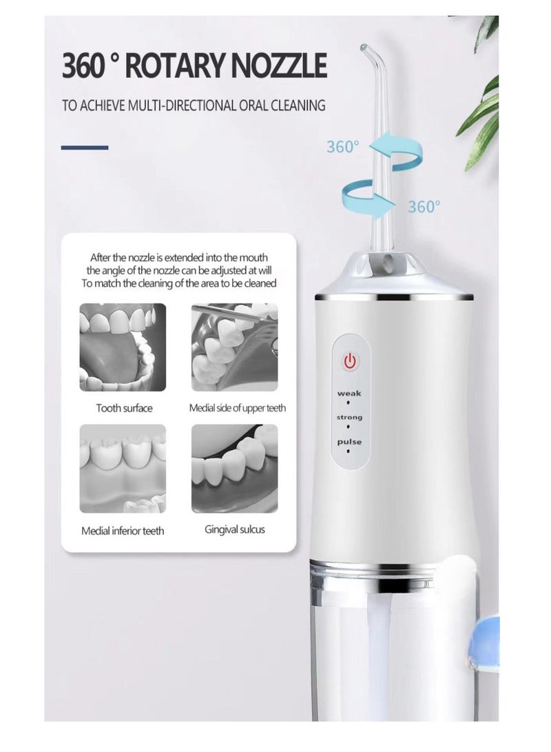 Generic Portable Water Dental Flosser with 3 Modes, Rechargeable Oral Irrigator, 4 Jets Teeth Cleaner  - Image 4