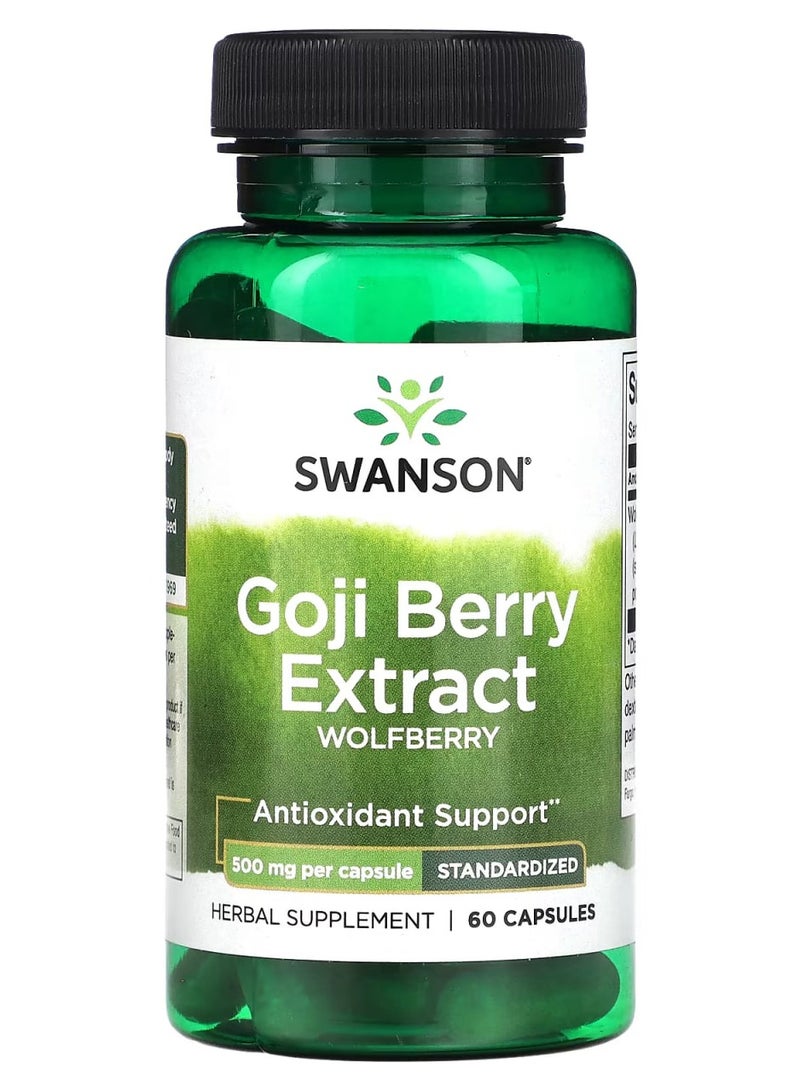 Goji Berry Extract, 500 mg, 60 Capsules