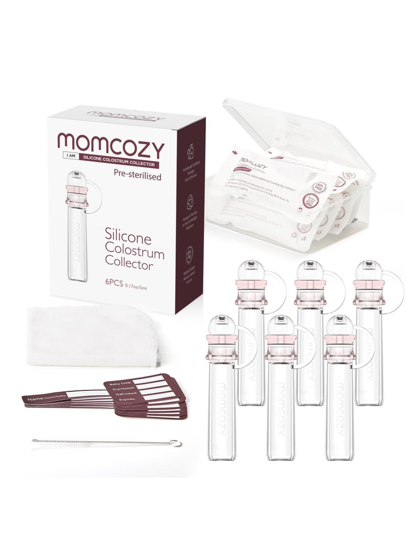 Momcozy Colostrum Collector Reusable Breast Milk Collector with Storage Case and Cotton Wipe, Portable Colostrum Container BPA Free, Multi-Use Collector - Image 1