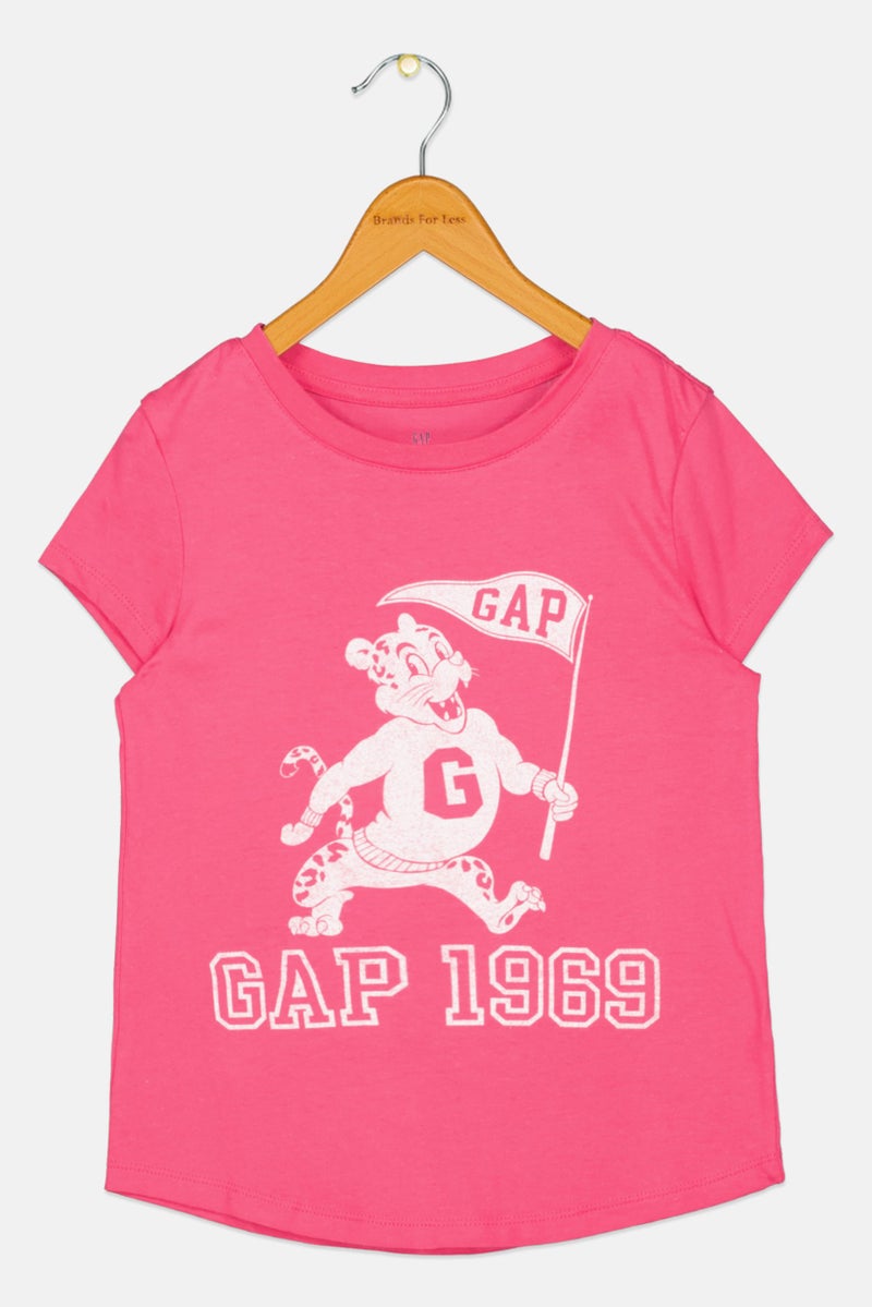 GAP Kids Girl Graphic Print Short Sleeves T-Shirt, Pink - Image 1