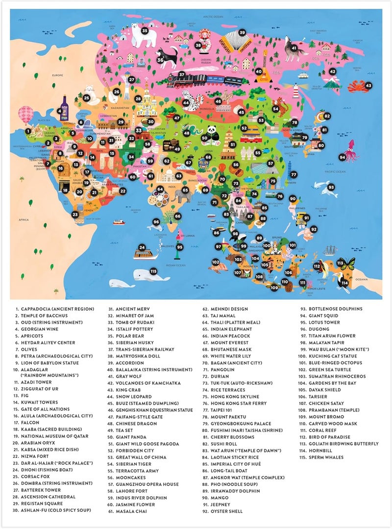 Mudpuppy Map of Asia 70 Piece Geography Puzzle - Image 3