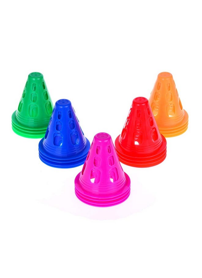 37YIMU 3 Inch Training Cones For Kid Adult Mini Sports Training Cones Plastic Windproof Roadblock Traffic Road Cones For Roller Skating And Skate Practice,5 Colors, 20 Pcs  - Image 1
