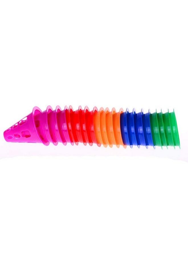 37YIMU 3 Inch Training Cones For Kid Adult Mini Sports Training Cones Plastic Windproof Roadblock Traffic Road Cones For Roller Skating And Skate Practice,5 Colors, 20 Pcs  - Image 4