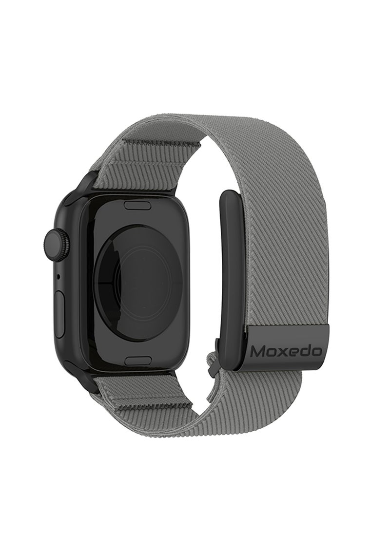Moxedo Moxedo Hybrid Fit-Weave Nylon Braided Band Adjustable Replacement Strap Compatible for iWatch and Whoop 4.0 Wearable Health and Fitness Tracker - Gray  - Image 1