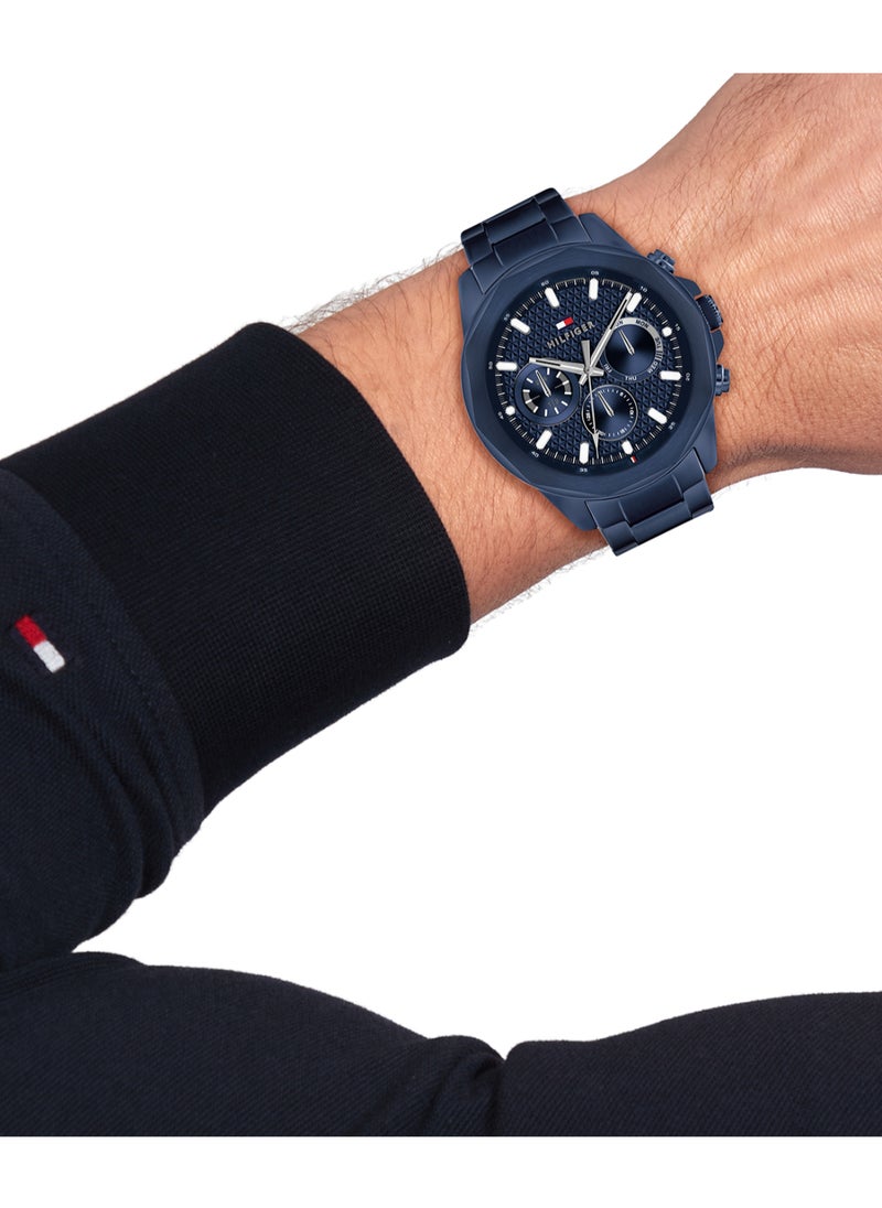 TOMMY HILFIGER TOMMY HILFIGER ROUND ANALOG MEN'S NAVY CASE WATCH - 1710652  - Image 4