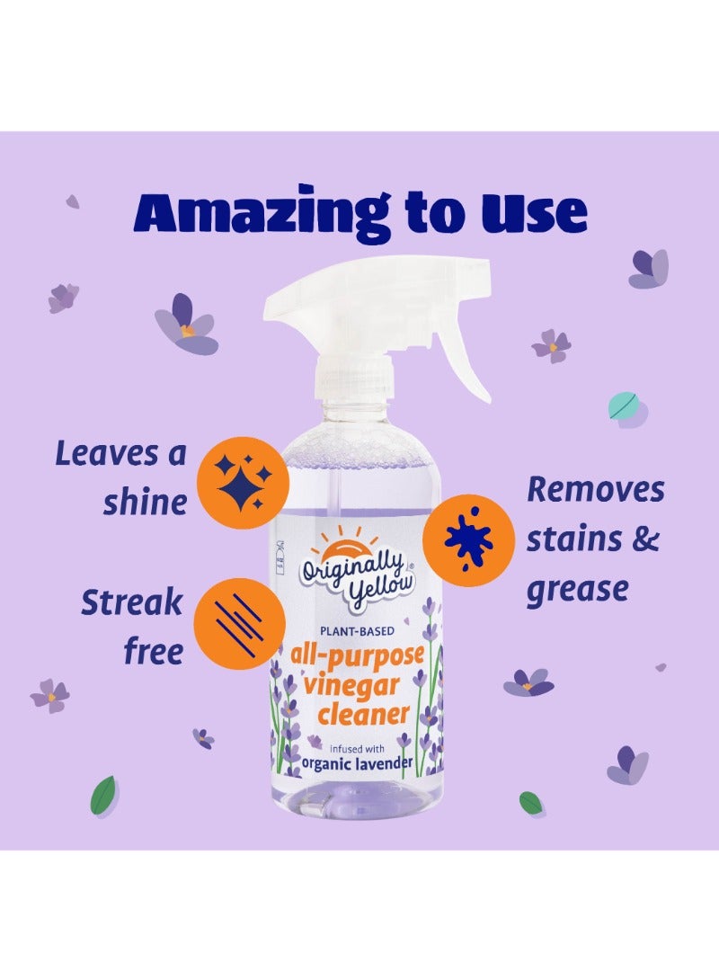 Originally Yellow All Purpose Cleaner Vinegar Spray Lavender 470ml - Image 2