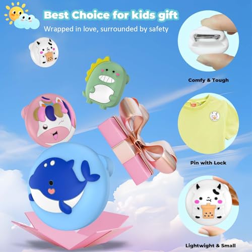 BIQIRE 4 Pack for AirTag Holder with Pin, Soft Silicone Cute Air tag Holder for Kids Hidden Airtag Case Waterproof airtag Accessories for Child, Elderly, Pets Collar, Clothes, Shoe, Backpack - Image 5
