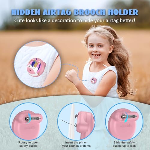 BIQIRE 4 Pack for AirTag Holder with Pin, Soft Silicone Cute Air tag Holder for Kids Hidden Airtag Case Waterproof airtag Accessories for Child, Elderly, Pets Collar, Clothes, Shoe, Backpack - Image 3