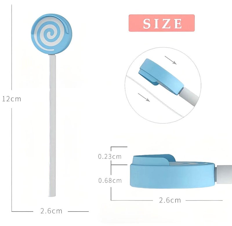 Y-Kelin Kids Tongue Scraper for Ages 2-8, 100% BPA-Free Silicone Cleaner â€“ Cute Lollipop with Easy-to-Grasp Handles and Smiley Covers, Helps Freshen Bad Breath, Pack of 2 - Image 2