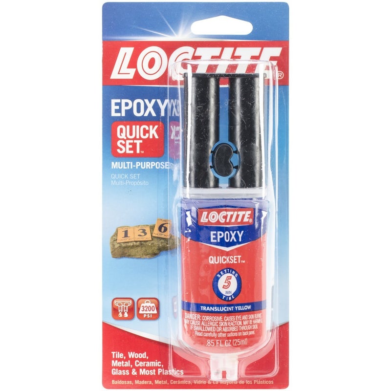 Loctite لاصق/ختم الإيبوكسي - إيبوكسي سريع التثبيت (0.85 أونصة. حقنة) - Image 1