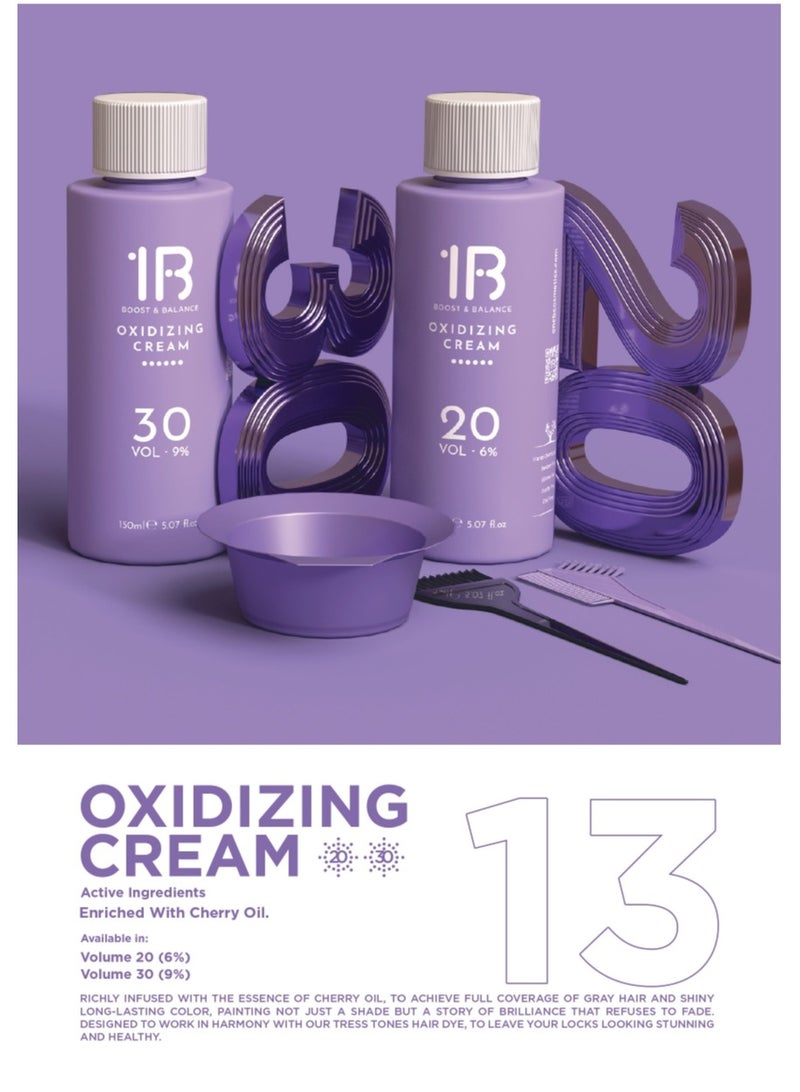 1B Oxidizing Cream Vol 20 (6%) – 150ml | With Cherry Oil | For Tress Tones Hair Dye | Full Grey Coverage, Long-Lasting Shine & Color | Creamy Developer for Healthy, Vibrant Hair - Image 4