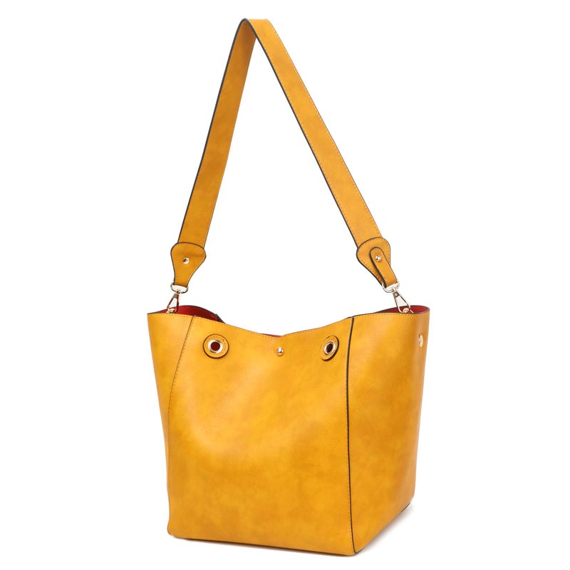 sqlp Large Work Tote Bag for Women Designer Purses and Handbags Big Bucket bags Ladies Travel Crossbody Purse Yellow - Image 4