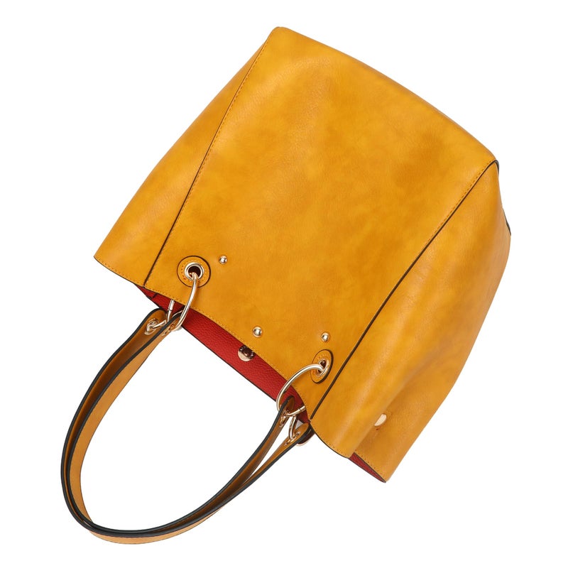 sqlp Large Work Tote Bag for Women Designer Purses and Handbags Big Bucket bags Ladies Travel Crossbody Purse Yellow - Image 2