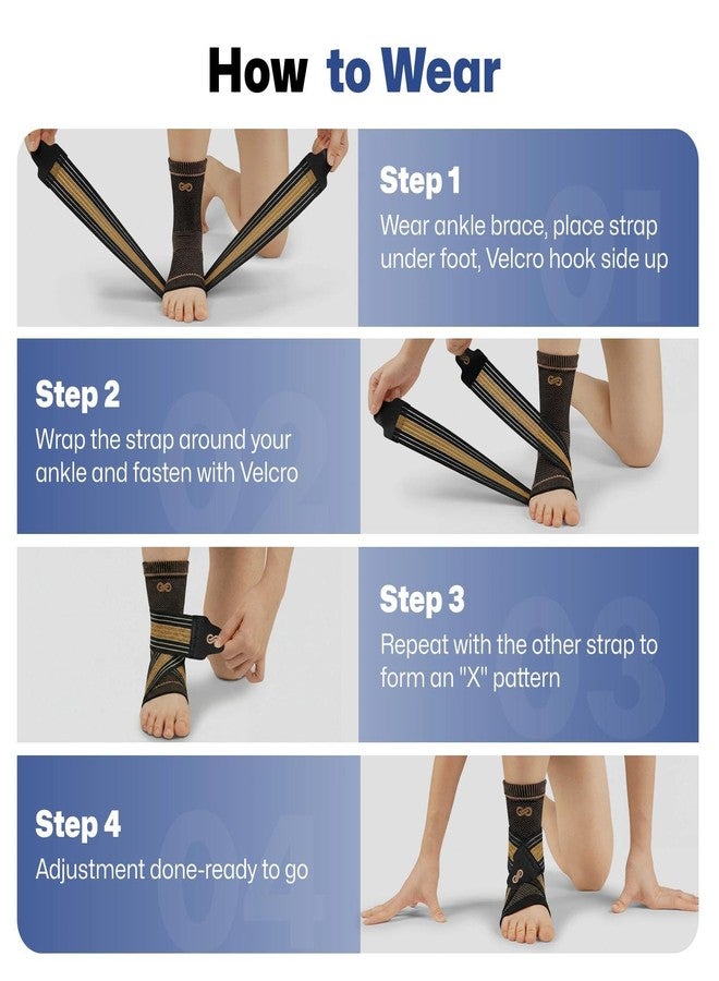 PAPLUS Ankle Brace for Women & Men, Copper Infused Compression Sleeve for Plantar Fasciitis Relief, Achilles Tendonitis Brace with Ankle Support for Sprained, Foot Pain, Sports Recovery - Image 5
