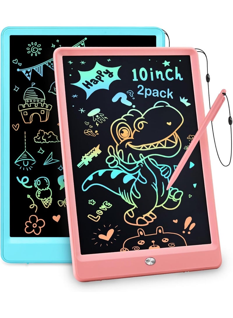 Soofam 2 Pack LCD Writing Tablet, 10 Inch Doodle Board Toddler Kids Toys Gifts, Drawing Tablet Drawing Pad, Kids Learning Travel Birthday Gifts Toys for 3 4 5 6 7 8 9 Years Old Girls Boys - Image 1