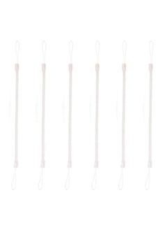 sowaka 6 Pcs Tether Lanyard For Touch Pens Coil Spring Tablet Pens Straps For Tethering Drawing Pen To Touchscreen (Clear)  - Image 1