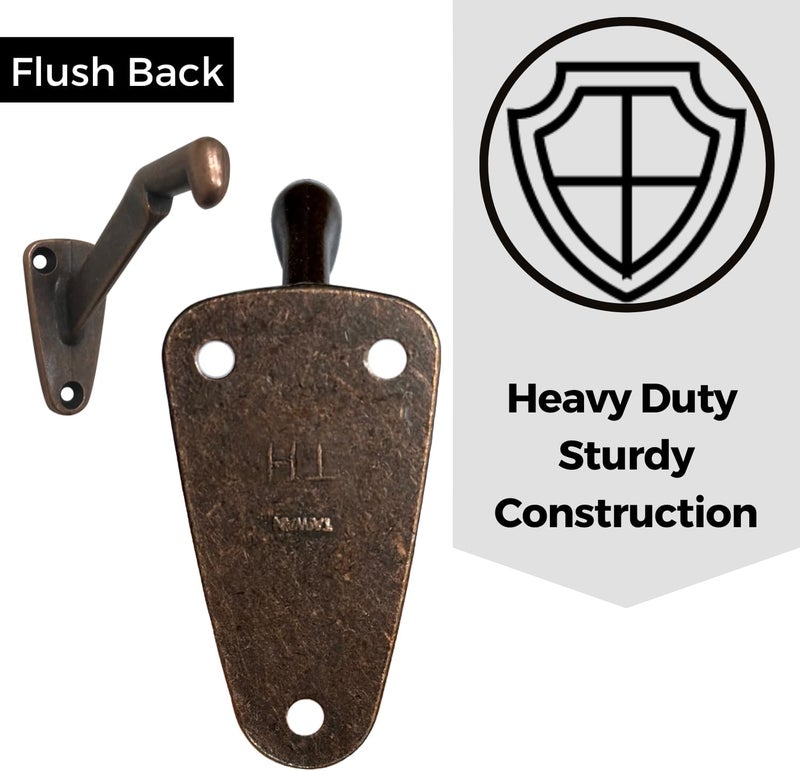 HOWTOOL Handrail Bracket Heavy Duty Wall Mounted Antique Bronze V Style, 3 Pack | - Image 2
