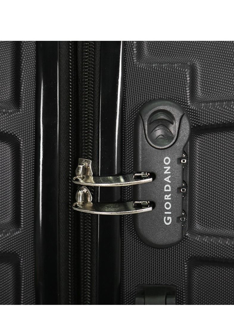 GIORDANO Giordano 3 piece hard trolley with TSA lock black colour  - Image 4