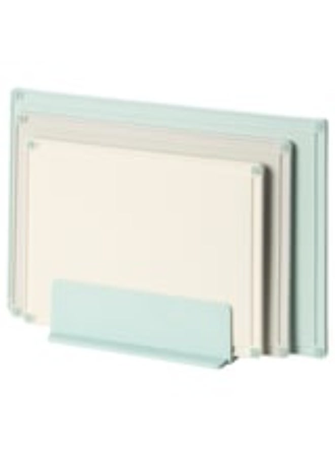 IKEA 3-Piece Plastic Cutting Board Set with Stand - Assorted Colors - Image 1