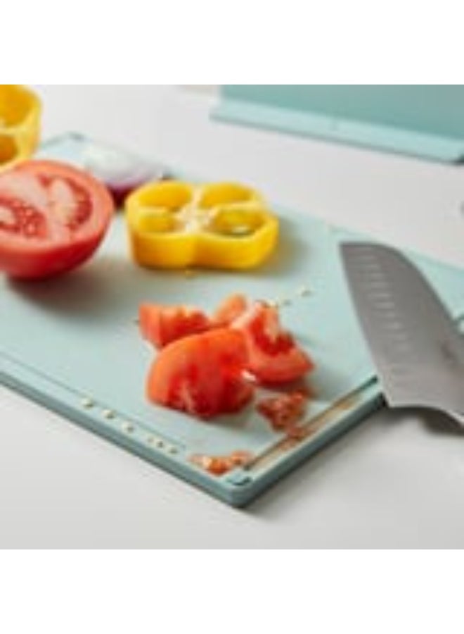 IKEA 3-Piece Plastic Cutting Board Set with Stand - Assorted Colors - Image 2