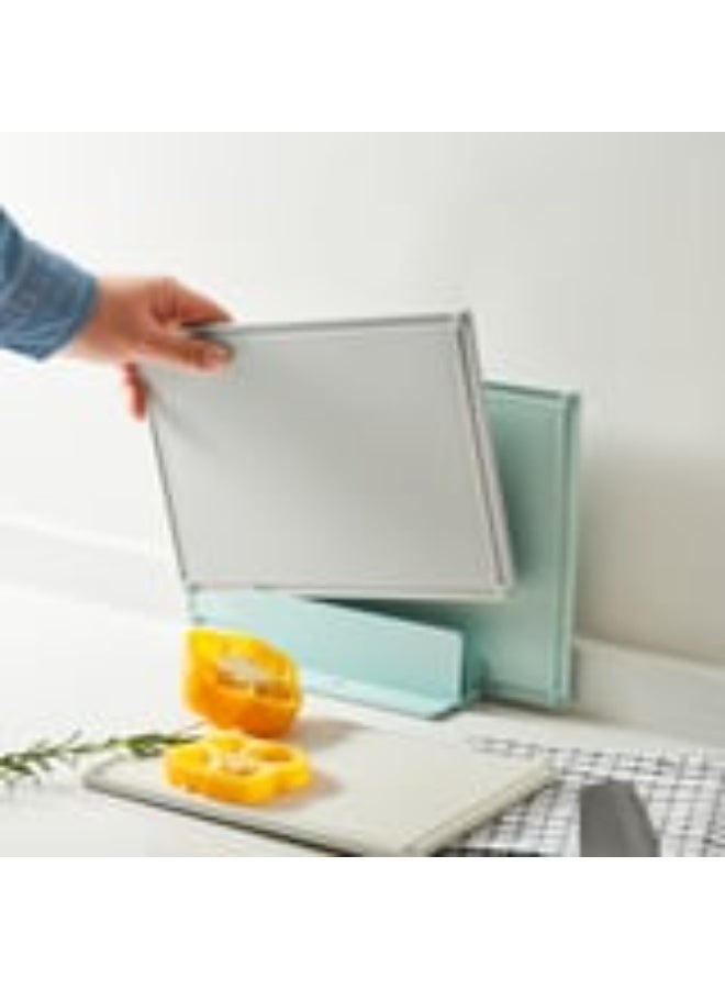 IKEA 3-Piece Plastic Cutting Board Set with Stand - Assorted Colors - Image 4